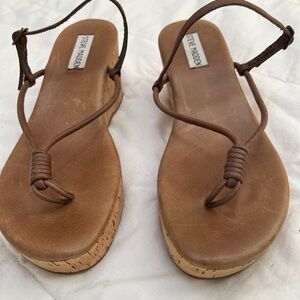 Steve Madden Brown Leather Sandals